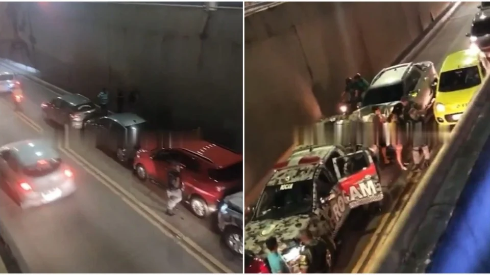 Adolescente bate carro em viatura da Rocam e provoca engavetamento em Manaus