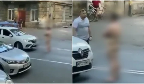 VÍDEO: homem nu é nocauteado no meio da rua após parar trânsito na Rússia