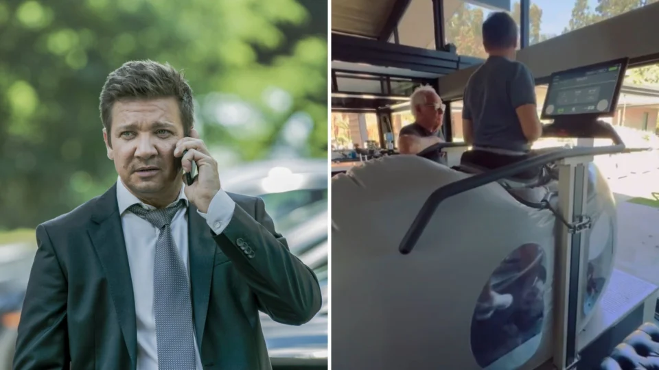 Jeremy Renner aparece andando pela 1ª vez desde acidente nos EUA