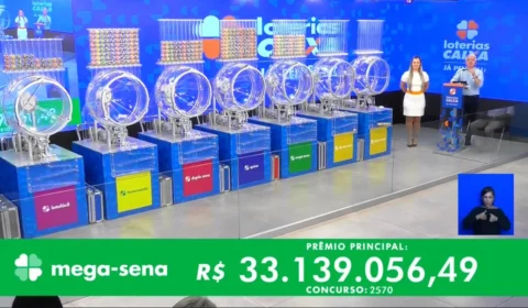 VÍDEO: confira números sorteados da Mega-Sena 2570 neste sábado, 4