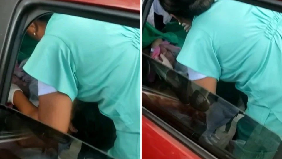 VÍDEO: mulher dá à luz em carro de aplicativo a caminho da maternidade no RJ