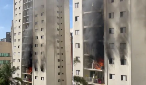 VÍDEO: mulher salta de 6º andar após incêndio atingir prédio em São Paulo