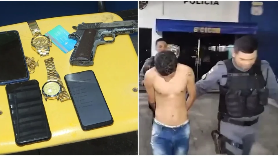 VÍDEO: polícia prende suspeito de cometer assaltos com arma falsa em Manaus