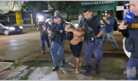 VÍDEO: polícia prende suspeito que furtou arma de carro de PM em Manaus