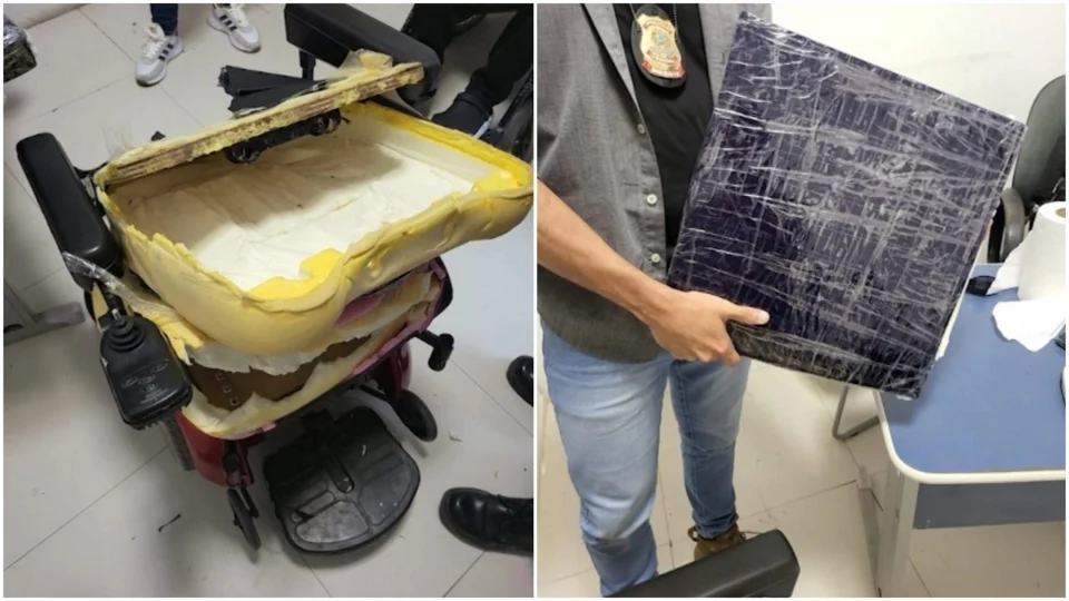 VÍDEO: suspeito esconde drogas em cadeiras de rodas em aeroporto no Amazonas
