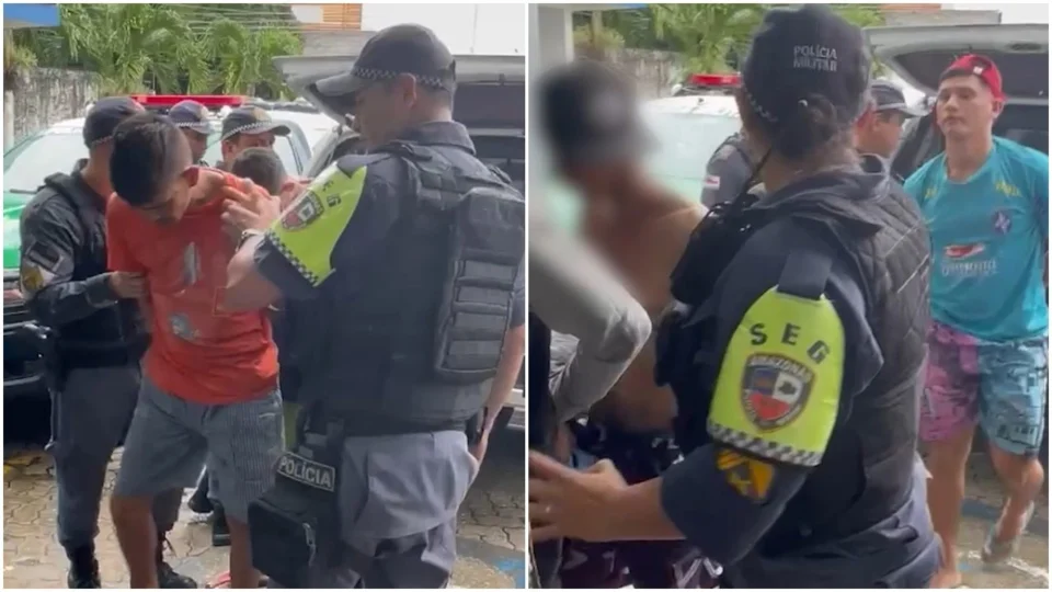 VÍDEO: três homens são presos e adolescente é apreendido pela polícia em Manaus 