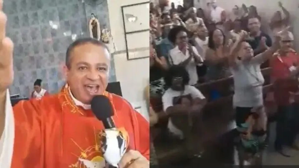 Padre canta samba em missa no RJ e vídeo viraliza na web; veja