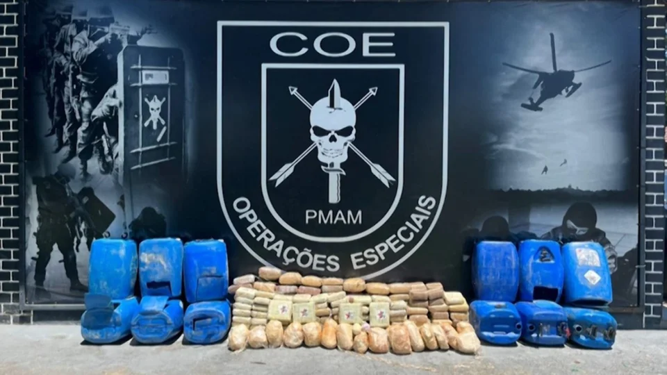 VÍDEO: Polícia Militar do AM apreende 260 quilos de entorpecentes em embarcação