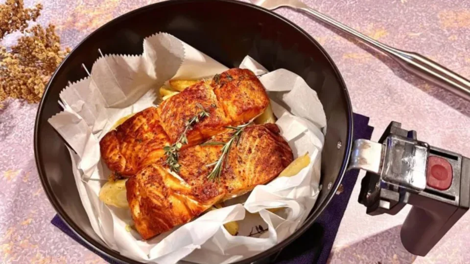 Receita Fácil – Salmão com batata na airfryer: opção pronta em apenas 30 min