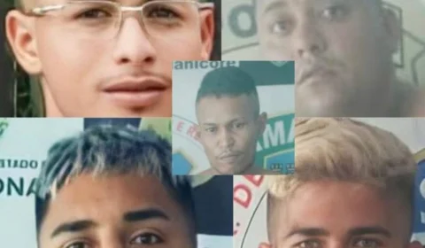Polícia divulga imagens de cinco homens procurados por crimes distintos no AM
