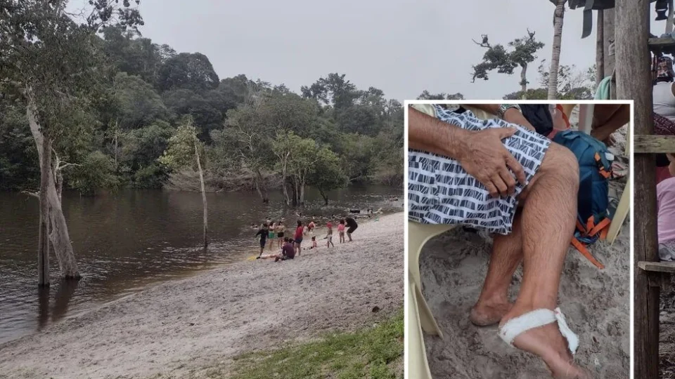 ‘Jogaram restos de comida no rio’, diz gestora de balneário após ataque de piranhas a banhistas, em Manaus