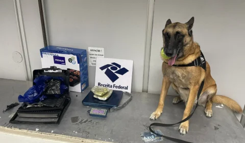 RF encontra 41 kg de drogas dentro de churrasqueira e malas no aeroporto do AM