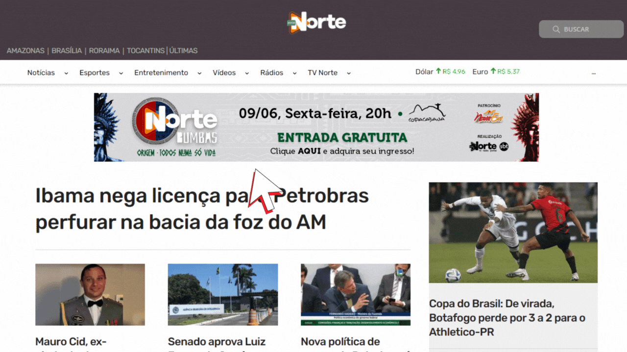Acesso ao insgresso gratuito do Norte Bumbás