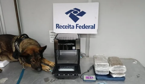 RF encontra 19 kg de drogas dentro de Air Fryer e de mala no aeroporto do AM