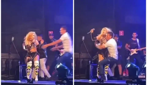 Vídeo: fã de Joelma invade show no Acre e assusta equipe da cantora