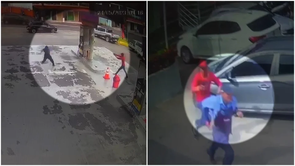 VÍDEO: frentista sofre tentativa de homicídio em posto de gasolina em Manaus