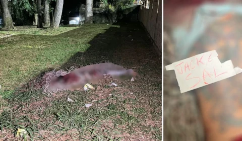 VÍDEO: homem é executado a pedradas e suspeitos deixam bilhete: ‘Jack é sal’