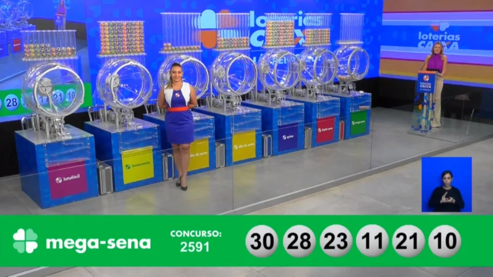VÍDEO: confira números sorteados da Mega-Sena 2591 nesta quinta (11)