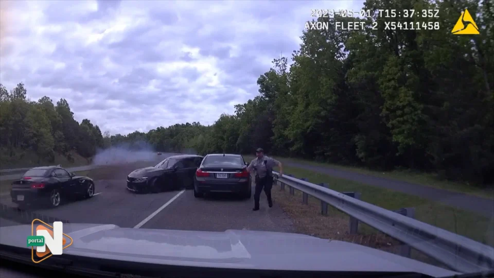 VÍDEO: policial escapa da morte em batida entre carros nos Estados Unidos