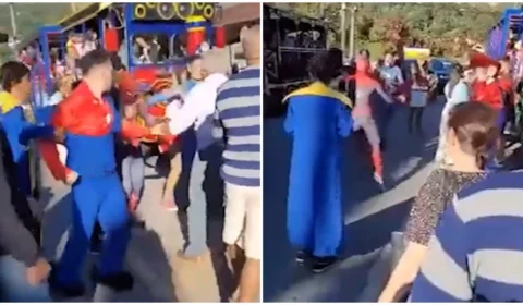 VÍDEO: crise no multiverso? Homem-Aranha, Pantera Negra e Mario brigam no Rio