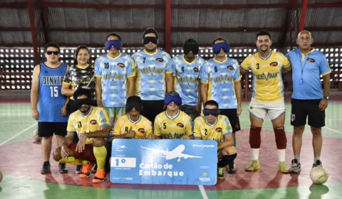 Time amazonense de futebol de cegos embarca para campeonato regional em MT
