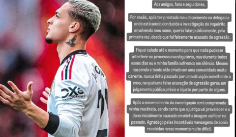 Antony se pronuncia pela 1ª vez após acusação de agressão: ‘muito difícil’