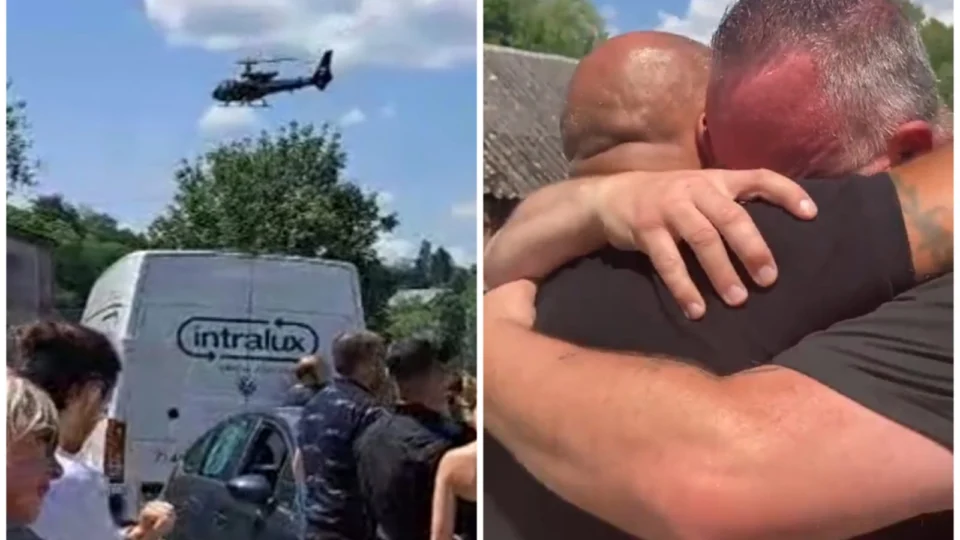 VÍDEO: belga finge própria morte e aparece no funeral dentro de helicóptero