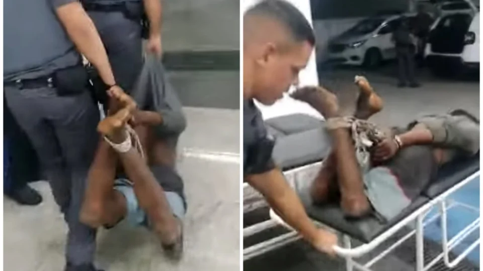 VÍDEO: PMs são afastados após amarrarem pés e mãos de suspeito em São Paulo