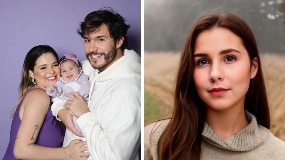 Viih Tube e Eliezer usam IA para imaginar aparência mais velha da filha