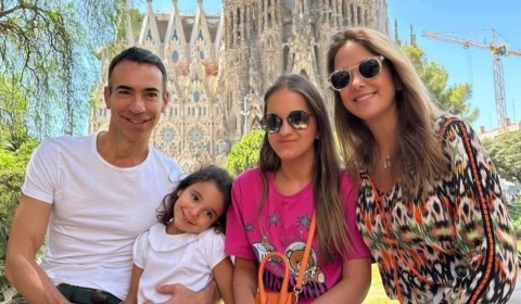 Férias: Ticiane Pinheiro viaja para Europa com as filhas e marido Cesar Tralli