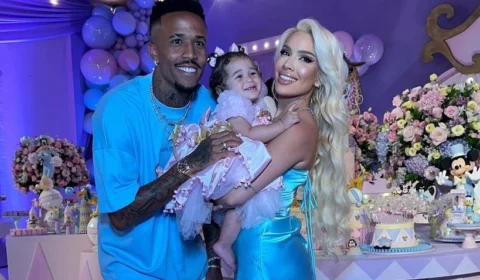 VÍDEO: Éder Militão comemora 1 ano da filha em festão com a ex Karoline Lima