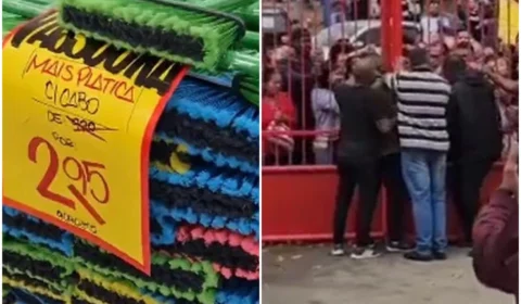 VÍDEO: clientes disputam vassouras em inauguração de loja no Rio de Janeiro