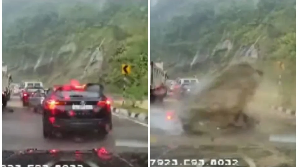 VÍDEO: deslizamento de rocha sobre carros deixa mortos e feridos em Nagaland
