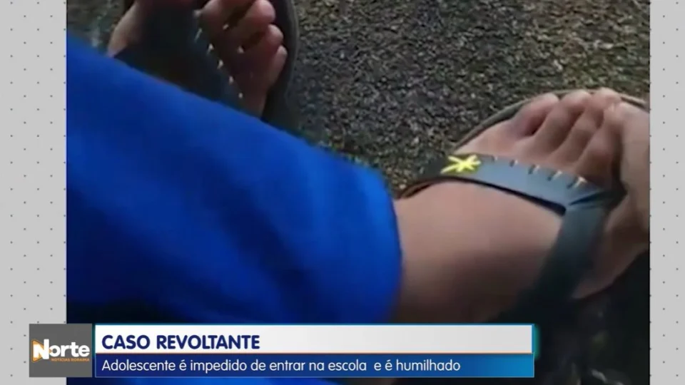 VÍDEO: Aluno é expulso de escola por usar chinelo, em Roraima