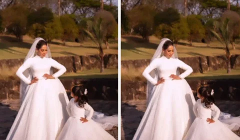 Casamento Maíra Cardi: Sophia usa vestido igual da mãe durante cerimônia