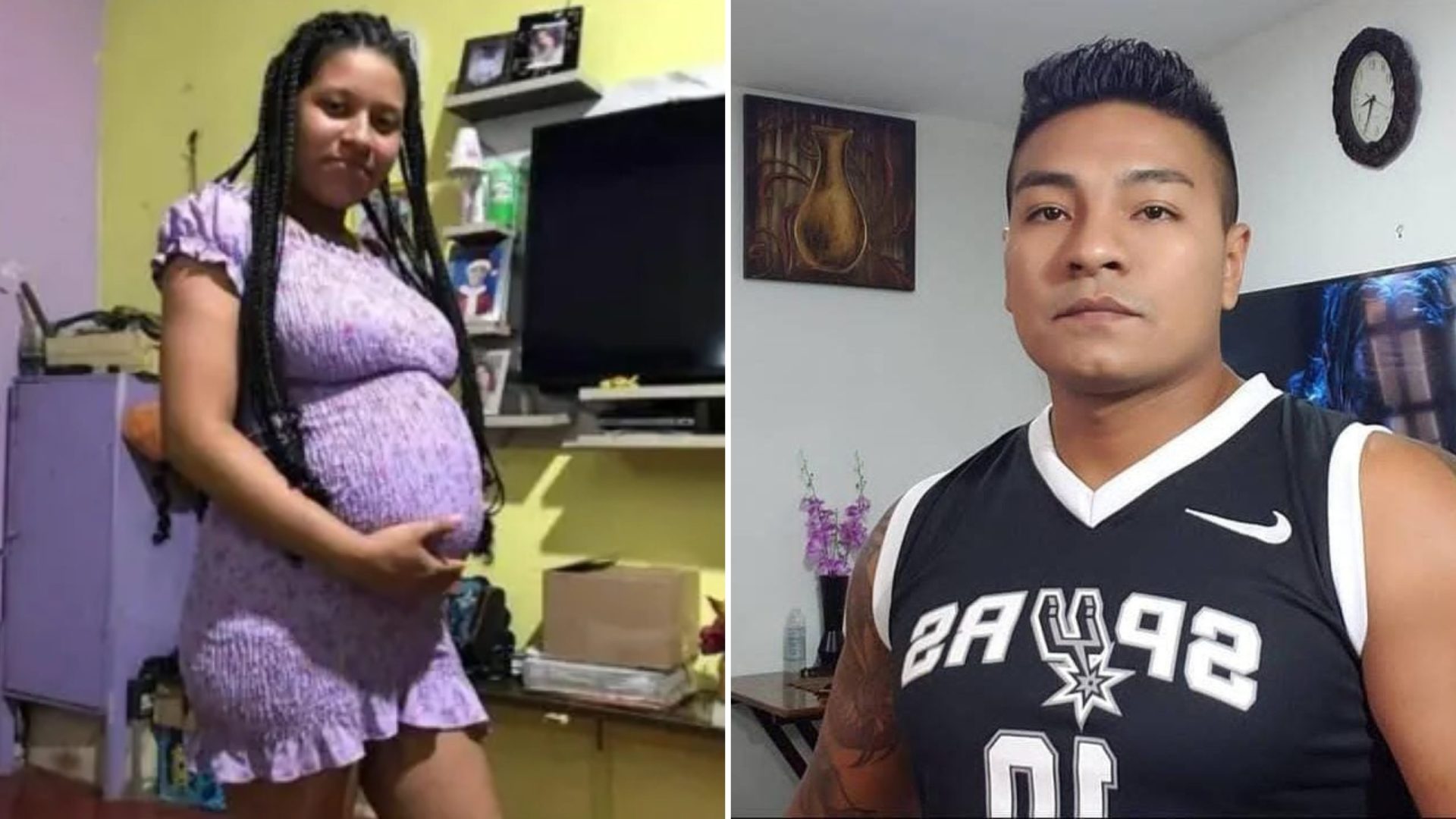 Conforme perícia, a grávida teve o corpo queimado e os pés cortados. À esqueda, Débora da Silva Alves Foto: TV Norte e Gil Romero Machado Batista - Foto: Divulgação/PC-AM