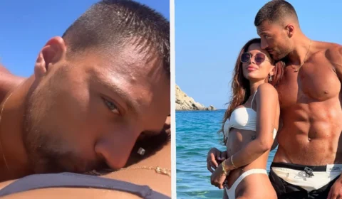 Simone Susinna, atual de Anitta, publica vídeo íntimo deles em praia da Grécia