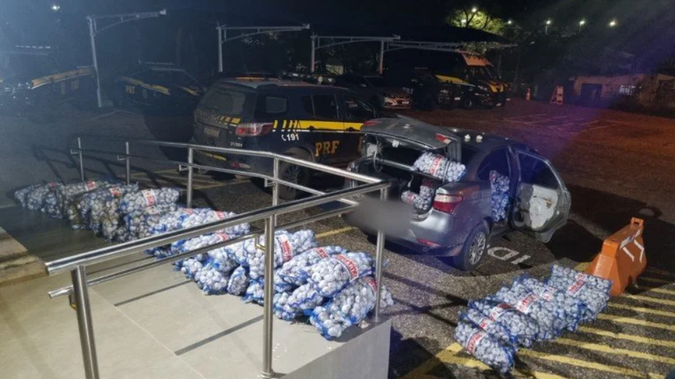 PRF apreende mais de 1 tonelada de alho contrabandeado, em RR