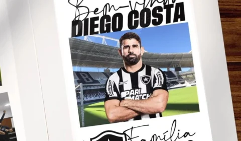 Botafogo anuncia contratação do atacante Diego Costa: ‘família botafoguense’