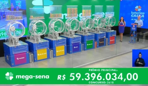 VÍDEO: confira números sorteados na Mega-Sena 2618 neste sábado, 5