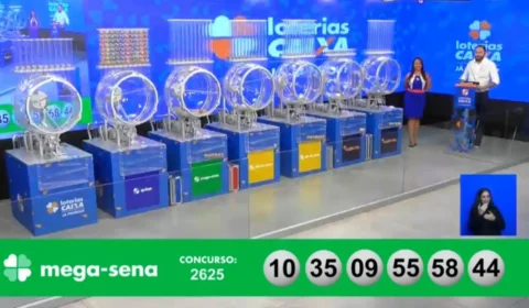 VÍDEO: confira números sorteados na Mega-Sena 2625 neste sábado, 26