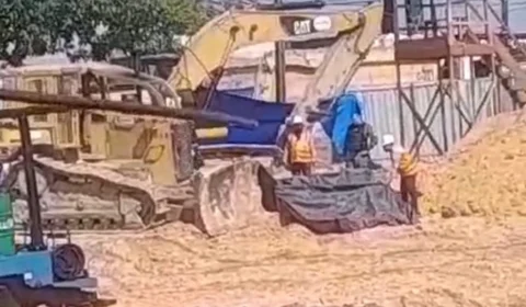 VÍDEO: homem morre esmagado por trator em obra na Zona Leste de Manaus