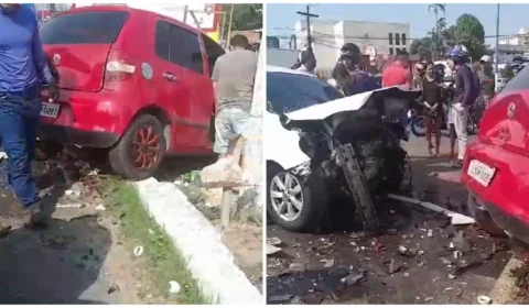 Vídeo: colisão de veículos deixa motoqueiro morto e 3 pessoas feridas em Manaus