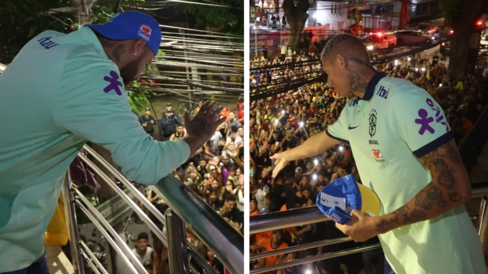Jogadores da Seleção Brasileira recebem carinho da torcida em Belém-PA
