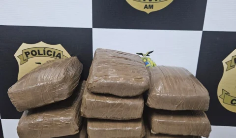 Vídeo: 10 tabletes de maconha são aprendidas em caminhão-cegonha em Manaus