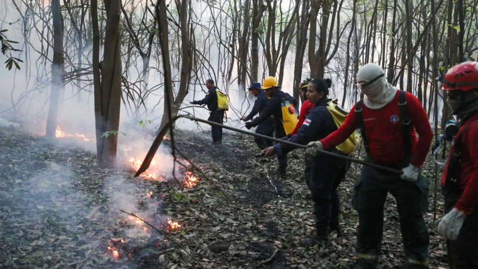 Corpo de Bombeiros monta força-tarefa para combater incêndio no Iranduba-AM