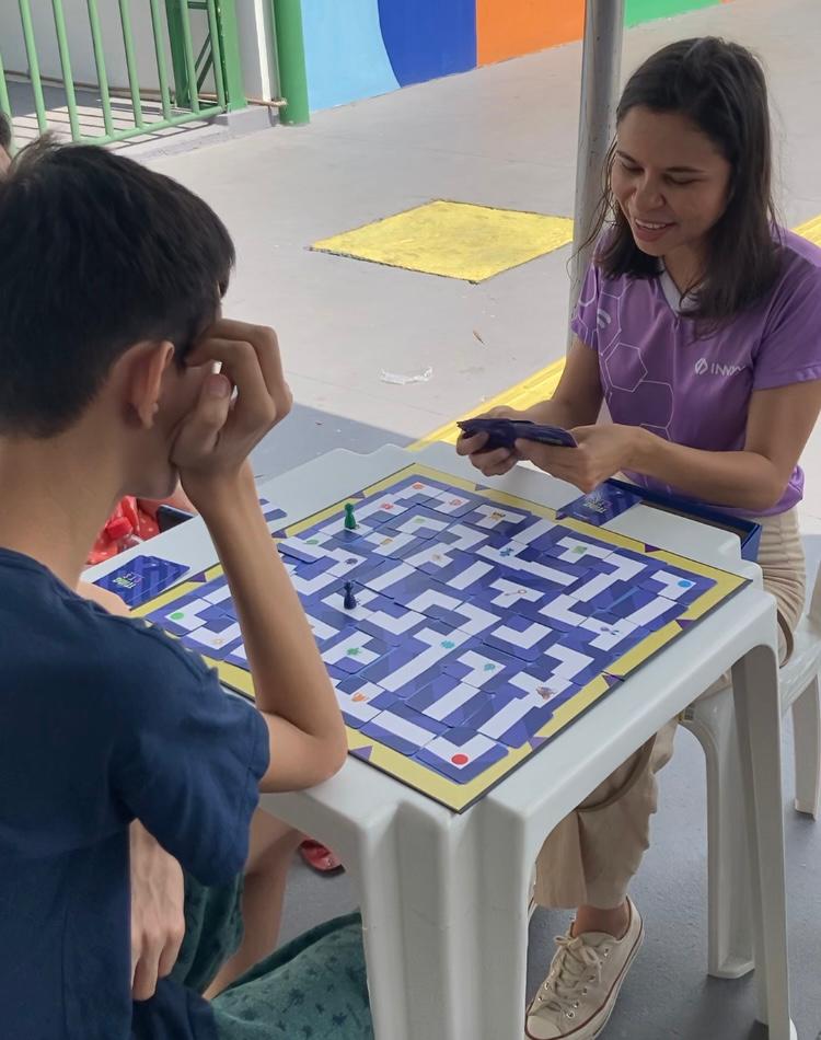 Innyx com jogos para quem estava durante a ação tanto para o público infantil e adulto - Foto: Andrezza Souza/ GNC