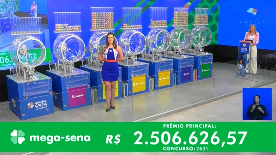 VÍDEO: Mega-Sena 2631 acumula e próximo prêmio pode pagar R$ 6 milhões