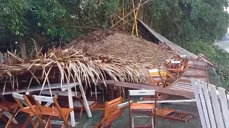 VÍDEO: temporal destrói restaurante tradicional em Rio Branco