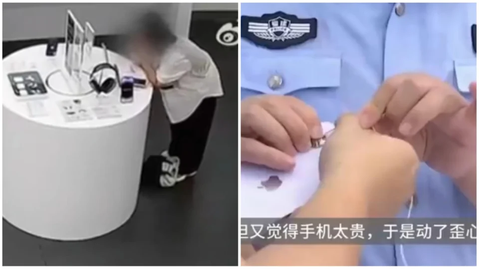 VÍDEO: mulher rói cabo de segurança para furtar iPhone 14 em loja na China